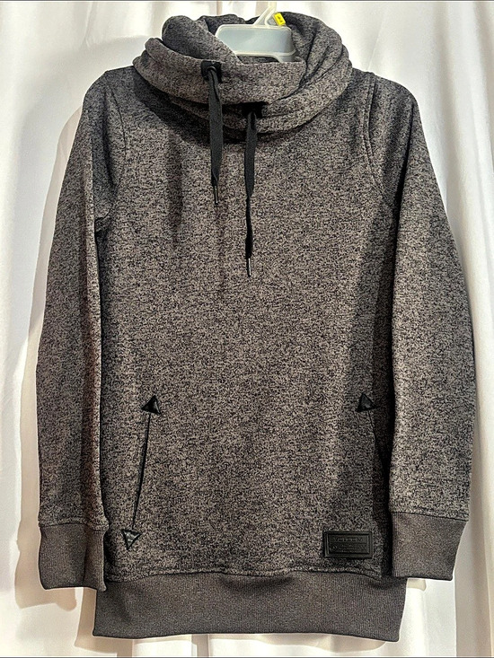 Volcom Tops - Volcom Women’s Tower Cowl Neck Pullover Fleece Hoodie Grey Small NWOT